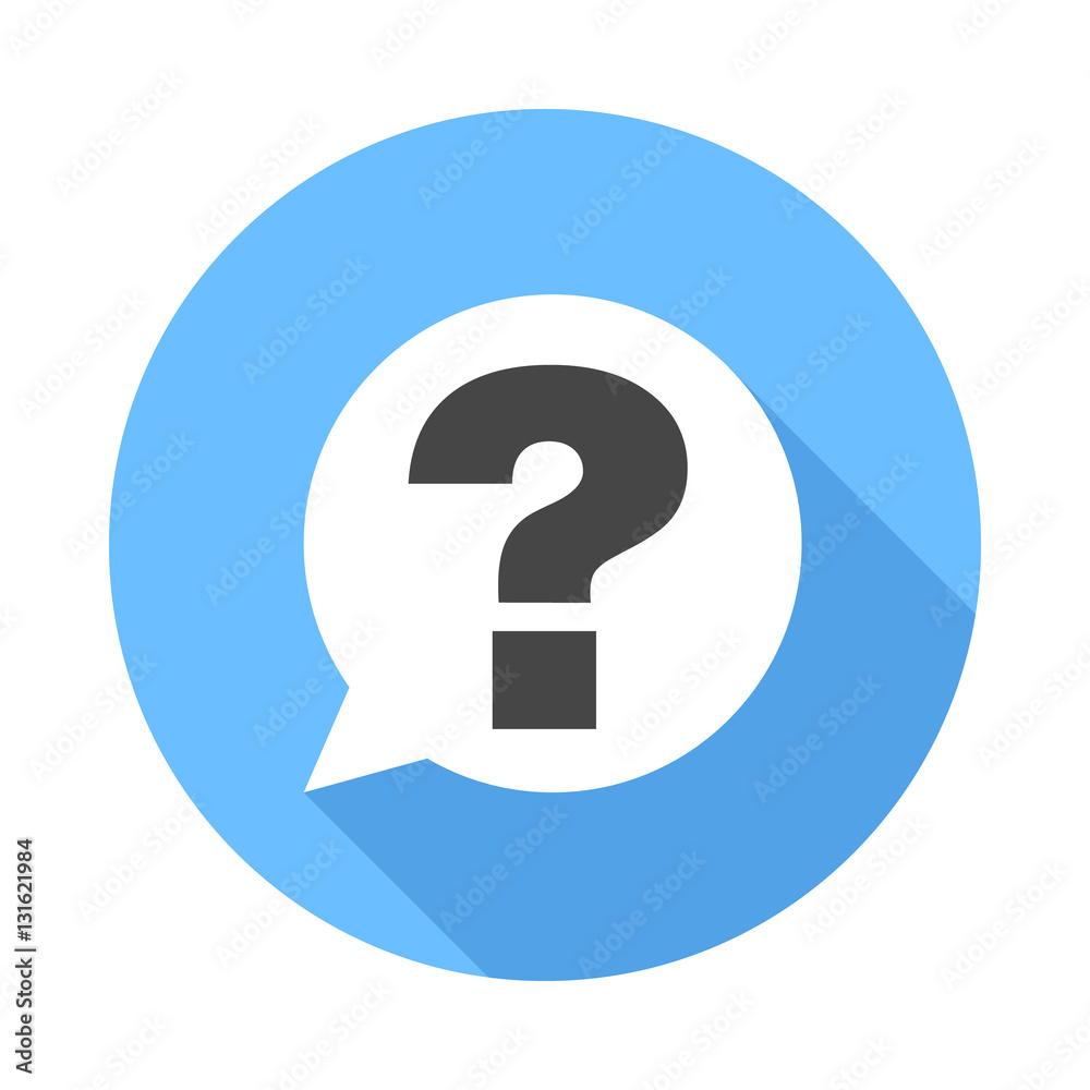 Question sign icon. Flat Design vector icon Question sign icon. Flat Design vector icon