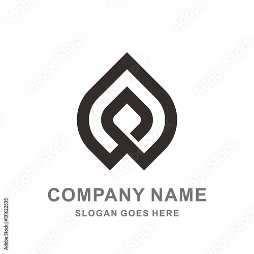 Geometric Square Circle Clover Flower Pattern Interior Motif Decoration Business Company Stock Vector Logo Design Template 
