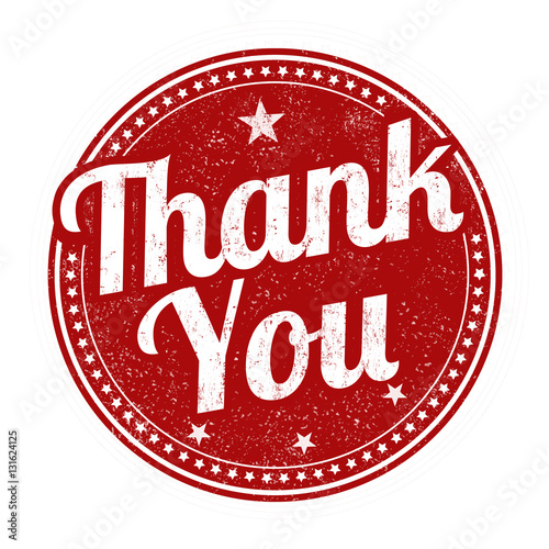 Thank you sign or stamp