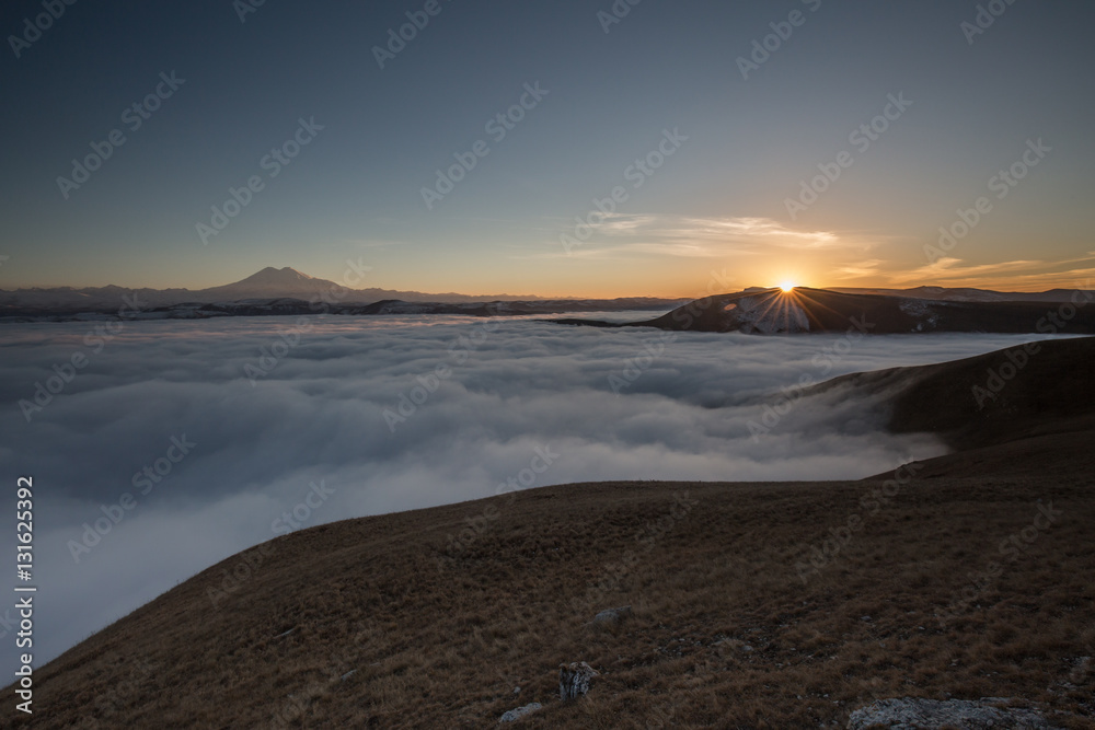 Russia. The first snow in late autumn in the Caucasus Mountains Russia. The first snow in late autumn in the Caucasus Mountains