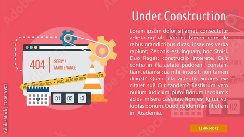 Under Construction Conceptual Banner