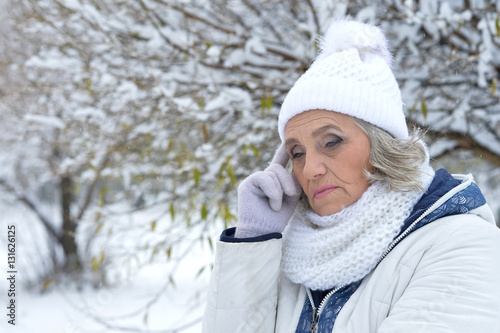 mature woman feeling bad