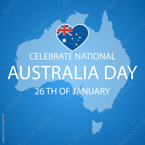 Australia map for Australia Day photo