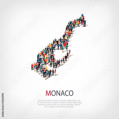 people map country Monaco vector