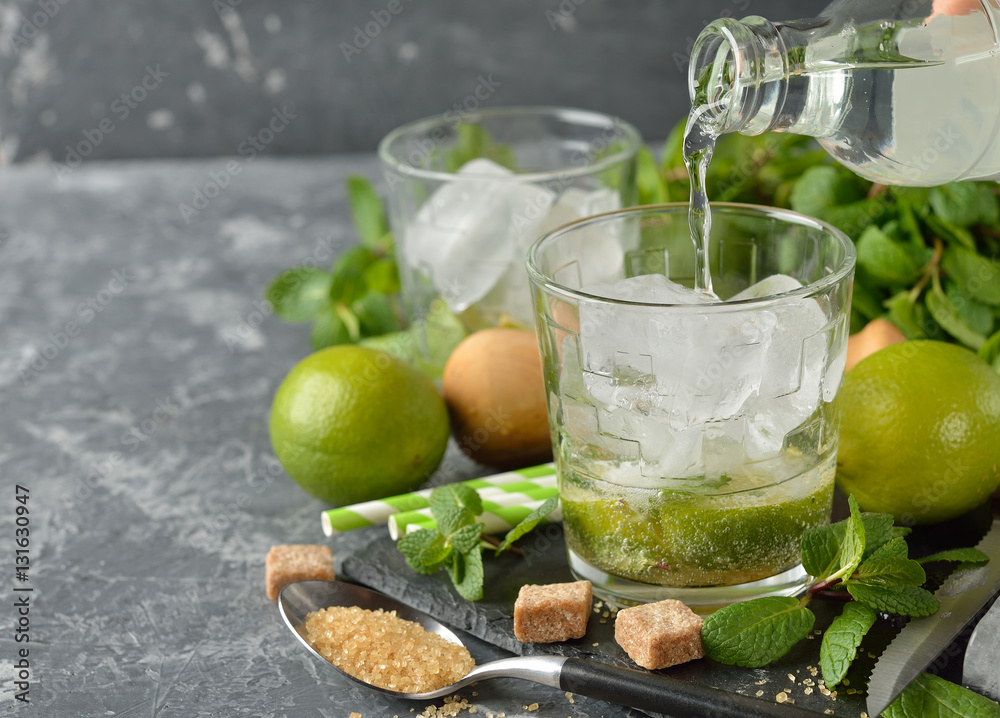 Fototapeta premium Ingredients for mojito