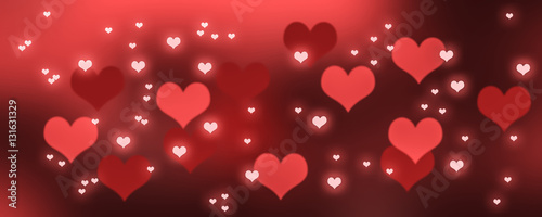 many heart shapes background banner for valentins day