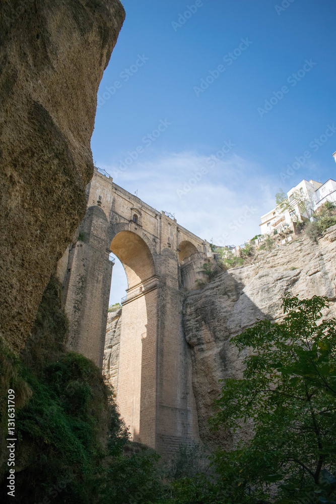 a walk under the bridge in Ronda 