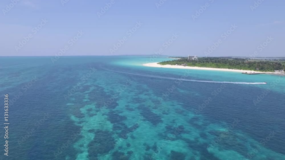 空撮 南国の自然ビーチ 空撮 南国の自然ビーチ