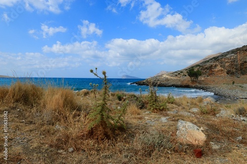 beach near the Orthodox Church of Pachia Ammos, CRETE , GREECE 