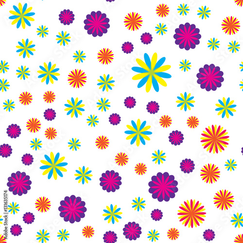 Seamless pattern with beautiful flowers
