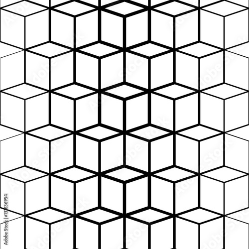 Vector abstract background with cube cell. Halftone. Print. Repeating background. Cloth design, wallpaper.