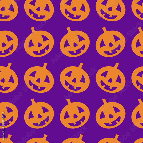 Halloween vector pumpkin pattern. Endless texture can be used for wallpaper, pattern fills, web page,background,surface