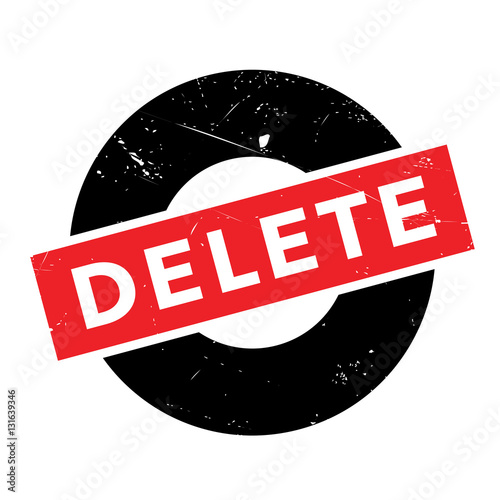 Delete rubber stamp. Grunge design with dust scratches. Effects can be easily removed for a clean, crisp look. Color is easily changed.