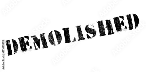 Demolished rubber stamp. Grunge design with dust scratches. Effects can be easily removed for a clean, crisp look. Color is easily changed.