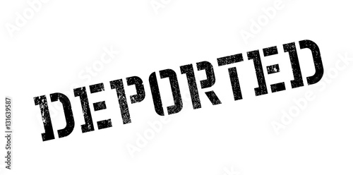 Deported rubber stamp. Grunge design with dust scratches. Effects can be easily removed for a clean, crisp look. Color is easily changed.