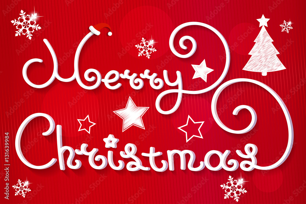 Merry Christmas vector text Merry Christmas vector text
