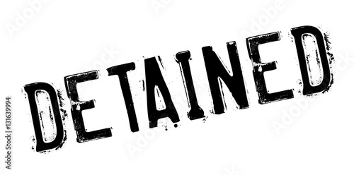 Detained rubber stamp. Grunge design with dust scratches. Effects can be easily removed for a clean, crisp look. Color is easily changed.