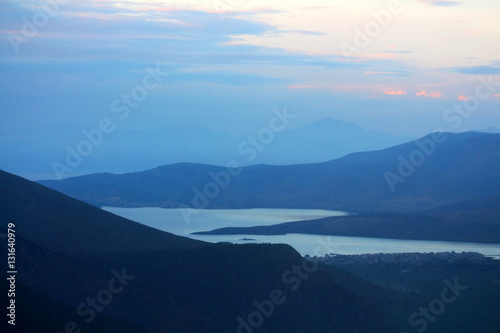 Lake Orestiada in the Kastoria Prefecture of Macedonia, Greece