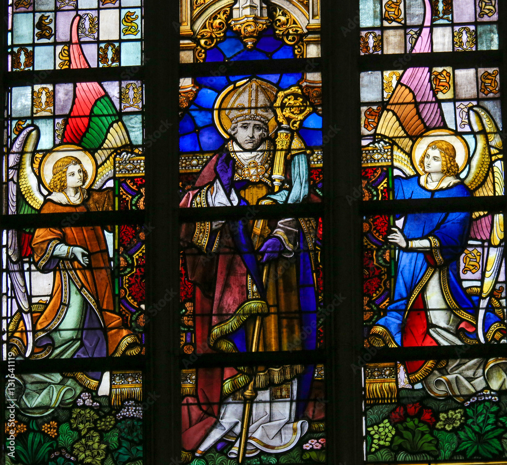 Stained Glass - Saint Landoald of Ghent