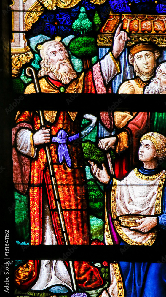 Fototapeta premium Stained Glass - Moses