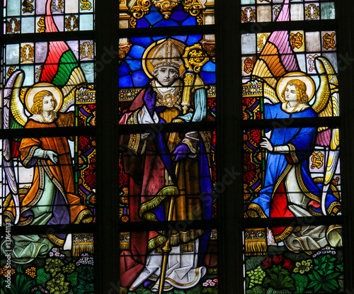 Stained Glass - Saint Landoald of Ghent