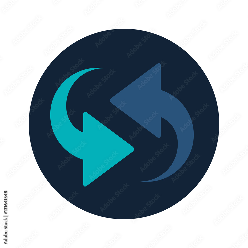Arrows icon. App media multimedia internet and web theme. Isolated design. Vector illustration Arrows icon. App media multimedia internet and web theme. Isolated design. Vector illustration