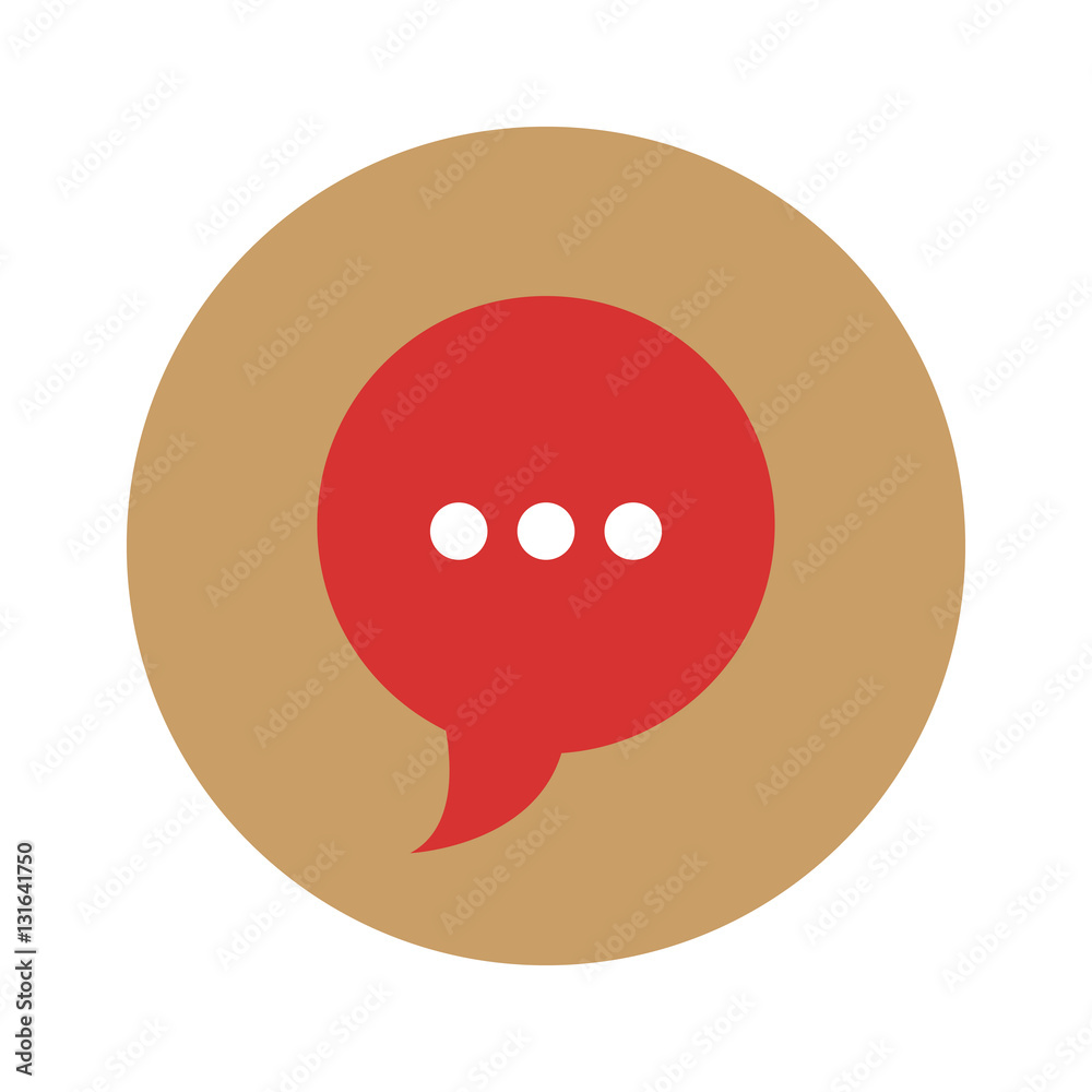 Fototapeta premium Bubble icon. Communication message discussion and conversation theme. Isolated design. Vector illustration