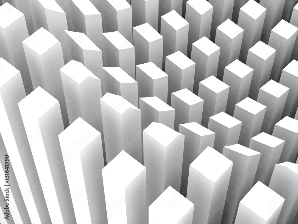 Fototapeta premium Columns surface diagram, 3d render