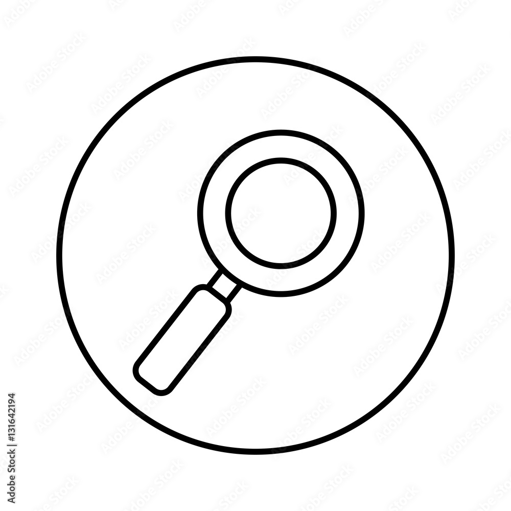 Lupe tool icon. Search magnifying glass zoom and lens heme. Isolated design. Vector illustration Lupe tool icon. Search magnifying glass zoom and lens heme. Isolated design. Vector illustration