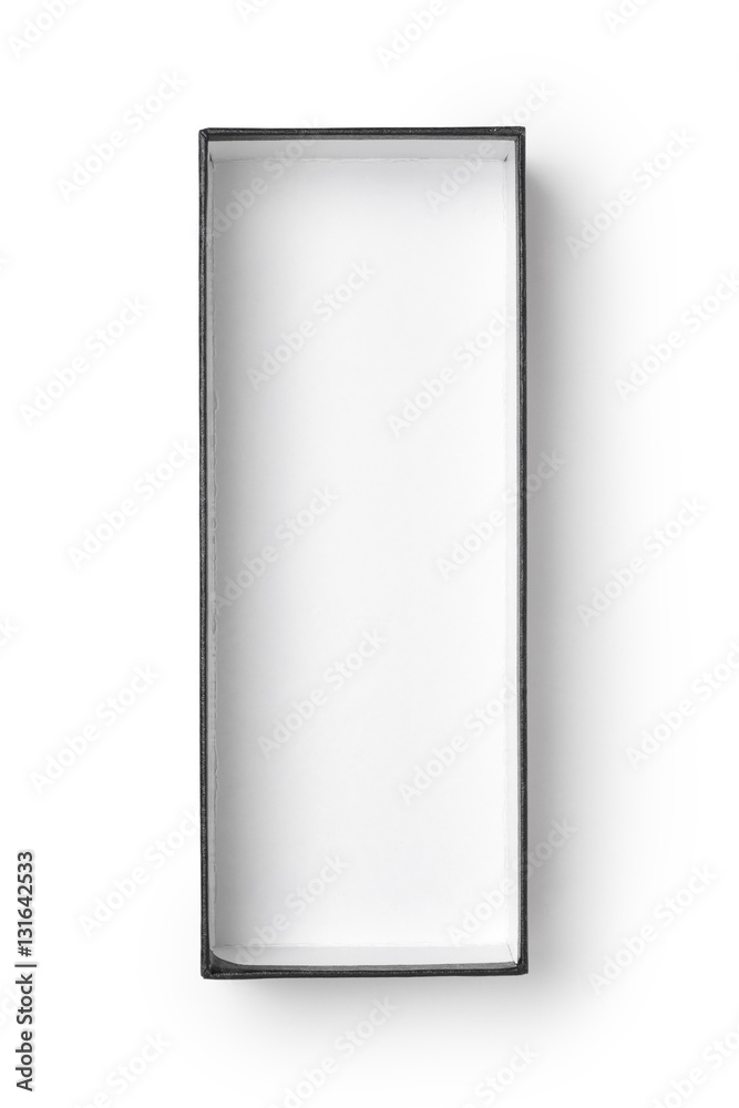 Top view of empty paper box isolated on white background Top view of empty paper box isolated on white background