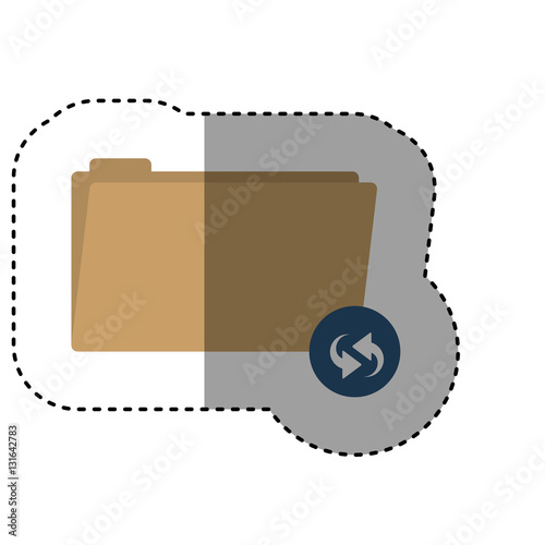 File icon. Folder document data archive and storage theme. Isolated design. Vector illustration