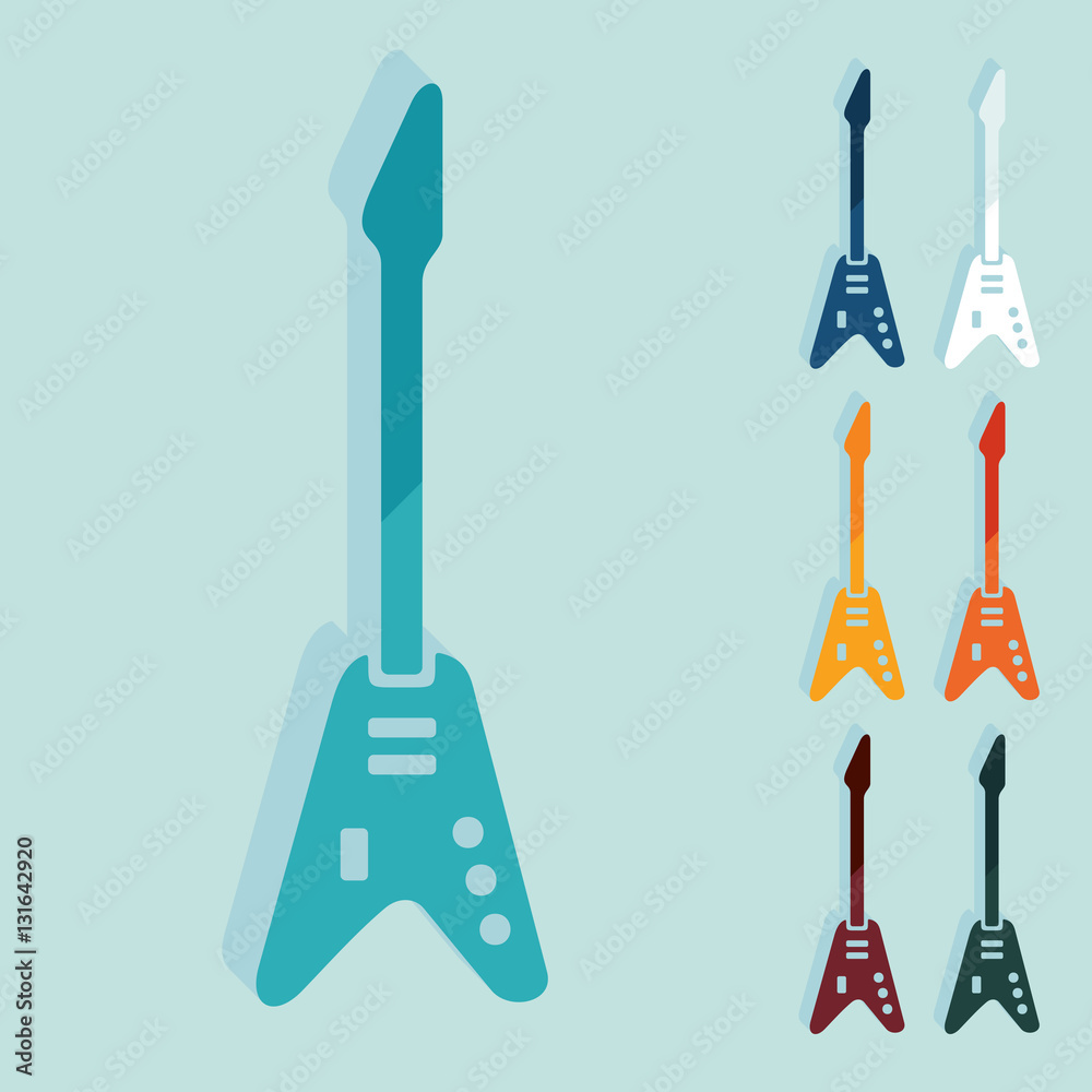 Flat design: electric guitar Flat design: electric guitar