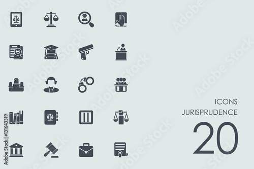 Set of jurisprudence icons