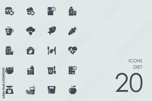 Photos Set of diet icons