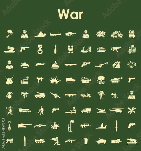 Set of war simple icons