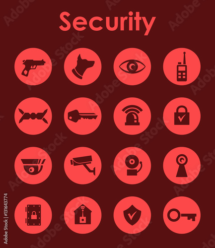 Set of security simple icons