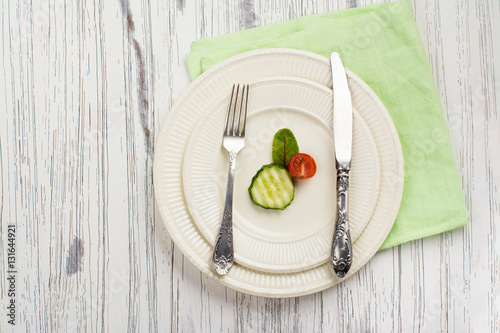 Εκτύπωση καμβά Plate with small portion of food