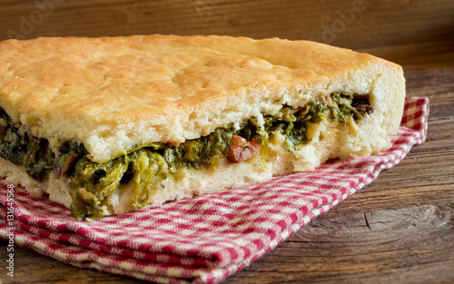Photography pizza with escarole