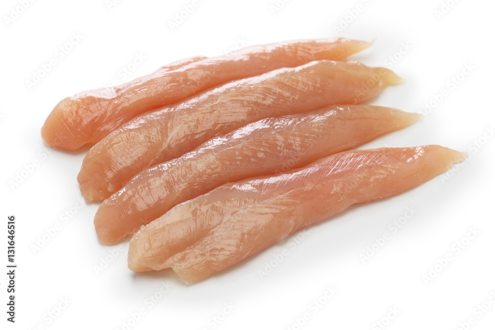 raw chicken tenders isolated on white background raw chicken tenders isolated on white background