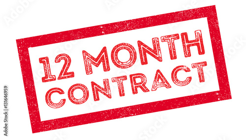 12 month contract rubber stamp