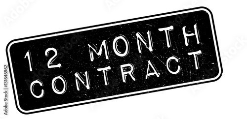 12 month contract rubber stamp