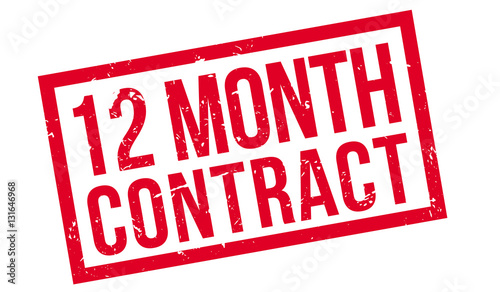 12 month contract rubber stamp