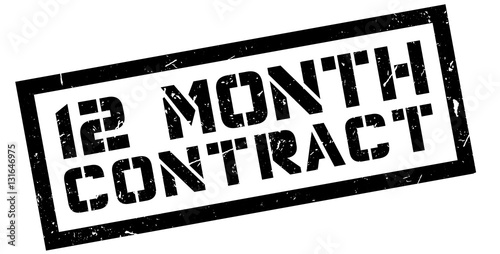 12 month contract rubber stamp