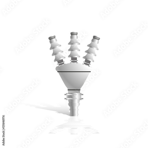 Electrical insulator. Vector illustration.
