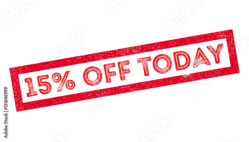 15 percent off today rubber stamp