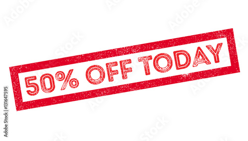 50 percent off today rubber stamp