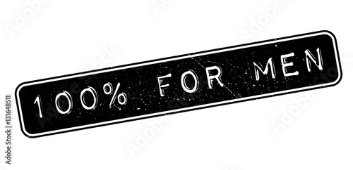 100 percent for men rubber stamp
