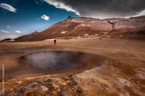Hot spring area Hverir in north Iceland