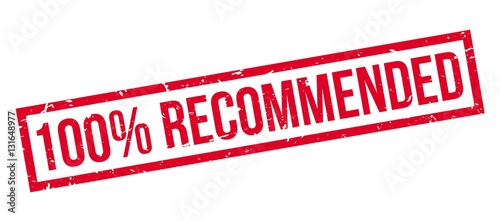 100 percent recommended rubber stamp