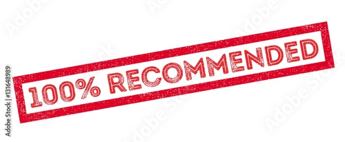 100 percent recommended rubber stamp